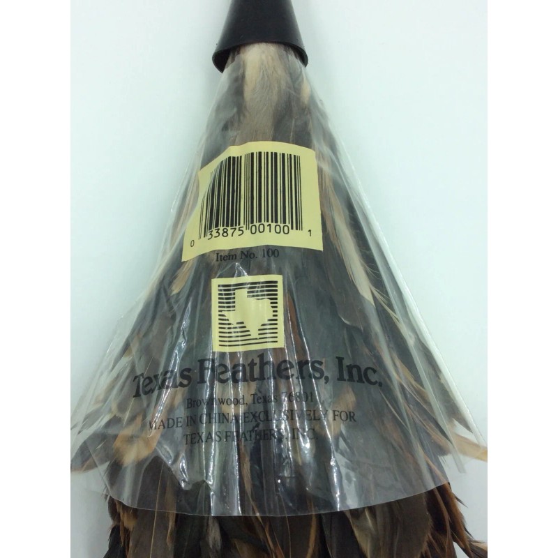 Texas Feathers Inc Asian Cock Tail Feather Duster Washable Wood