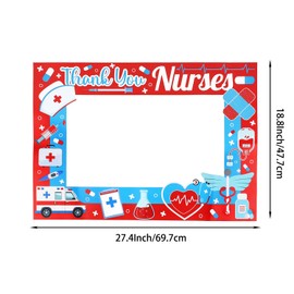 Elevizzle Thank You Nurses Photo Booth Frame, Nursing School Graduation Party Props, 2025 Nurse Theme Photography Props