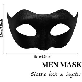 Masquerade Mask for Men Classic Vintage Venetian Mens Mask Lightweight Gentle Material, Specially for Costume, Theme Parties
