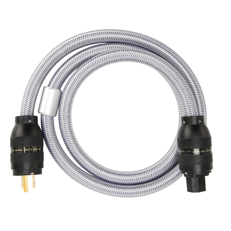 HiFi Power Cable Pure Copper Gold Plated Double Shielding Audiophile