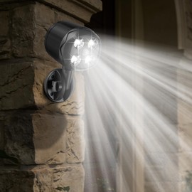 Ottymer Battery Operated Outdoor Motion Sensor Light, 600LM 6000K Waterproof Wide-Angle Detection Auto On/Off Wall Light,for Garage, Yard, Front Door, Stair and Driveway (2 Packs)