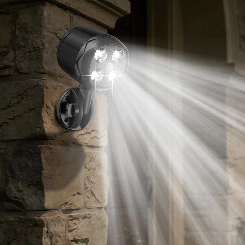 Ottymer Battery Operated Outdoor Motion Sensor Light, 600LM 6000K Waterproof