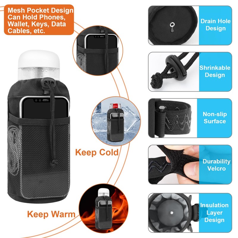 Desing Wish 24 oz Bottle Holder Bicycle Drink Holder Without