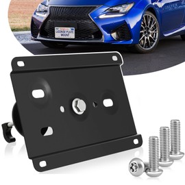 No Drill Tow Hook License Plate Mount Relocator Bracket Kit with Anti-Theft Security Compatible with Chrysler Voyager 2020-2024，Front Bumper Tow Hook Adapter