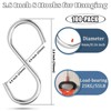 RHBLME 100 Pack S Hooks - 2.8 Inch Small Heavy