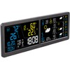 infactory Farbwetterstationen: WLAN-Funk-Wetterstation mit Widescreen-VA-Display, Außensensor und App (WLAN-Farbwetterstationen, Gartenthermometer)