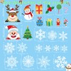 145Pcs Double Sided Static Christmas Window Stickers Reusable Cute Christmas