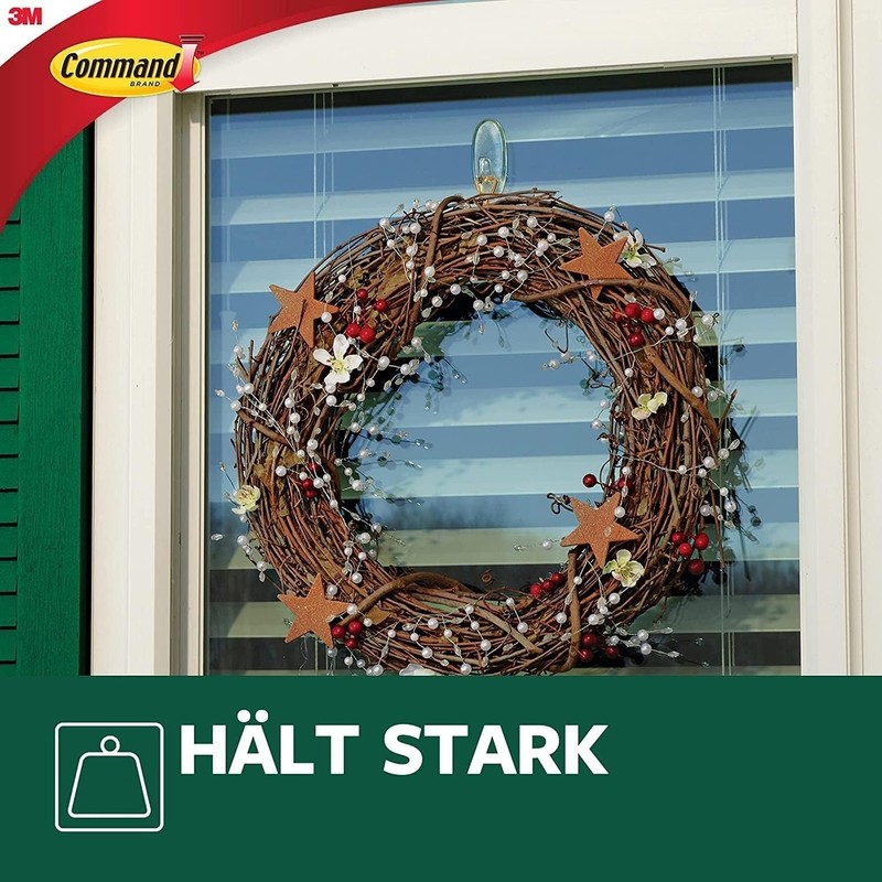 Command Multipack Transparent Strips for Outdoor Use, 8 Small (S),