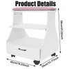 Portable Pedicure Foot Rest with Wheels, Pedicure Stool, Trolley for