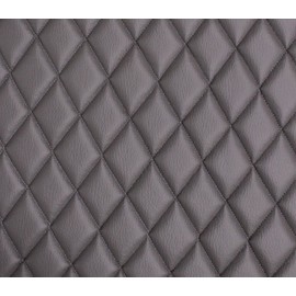 Vinyl Quilted Foam Fabric with 3/8" Foam Backing Upholstery / 52" Wide/Sold by The Yard/FABRIC EMPIRE (Gray, Diamond 2" x 3")