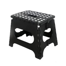 Fisiei Step Stool,Step stools for Adults,Folding Step Stool,Folding Stool,Foldable Stool,Small Step Stool for Kitchen,Bathroom,Living Room,Bedroom, Office, etc. (Black 13inch)