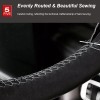 XUKEY Suede Steering Wheel Cover Leather anti-slip Stitch on 15