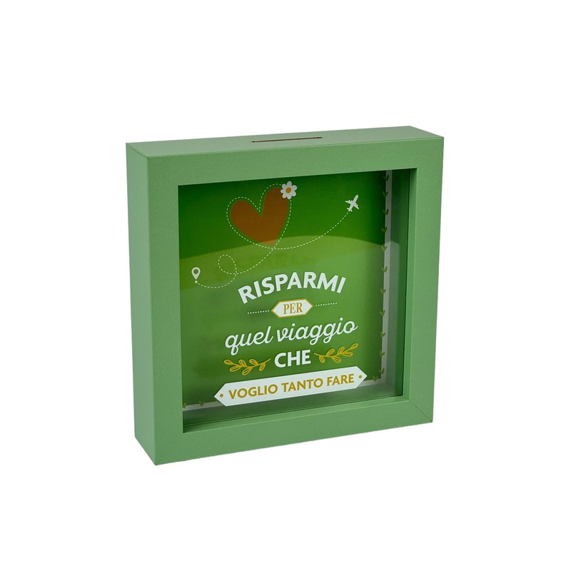 LINA OFFICINE GRAFICHE CREATIVE salvadenaio in legno regalo compleanno con
