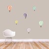 Colorful Hot Air Balloons Printed Wall Decal Set
