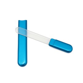 Blue Premium Glass Nail File, Crystal Diamond Salon Best Beauty Nail Buffer Nail Care Tools and Accessories for Natural and Acrylic Nails Christmas Gift for Woman and Man