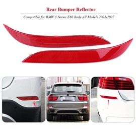 Rear Bumper Reflector Cover for 5 Series E60 2003-2007 63146915039 63146915040 (Left & Right