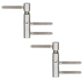 Gedotec Door Hinge Room Door Drilling Tape Rising Door Hinge Variant 5450 | Stop: DIN Right | Load Capacity up to 40 kg | Nickel-Plated Metal | Made in Germany | Pack of 2 - Hinge Interior Doors &