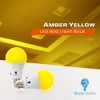 2-Pack Solray A19 Amber Yellow LED Bug Light Bulb No