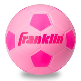 Franklin Sports Kids Foam Soccer Ball - Mini Soft Foam Youth Soccer Ball - Indoor + Outdoor Toy Soccer Ball for Kids - Probrite 6.5" Mini Foam Ball - Soft Backyard + Practice Toy Ball - Pink