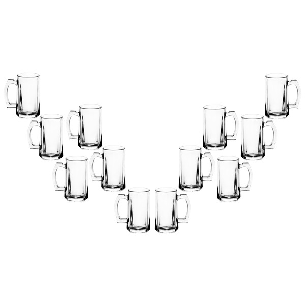 GIFTS PLAZA Beer Glasses Set of 12-14 Ounce Beer Mugs