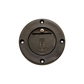 T-H Marine Flush Mount Scupper Valve Assembly Black/Black Flapper