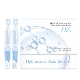 Hyaluronic Acid Serum, Ultra-Moisturizing Single-Use Vial, Pre-Makeup Hydrating Treatment for Sensitive Skin