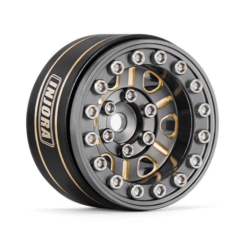 INJORA 1.0 RC Beadlock Rims Deep Plate Negative Offset 3.15