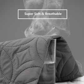 FELTYBED Twin Size 39"x75" Waterproof Mattress Protector, Soft Bed Grey Mattress Cover Twin, Breathable Mattress Pad Cover with Deep Pocket 6"- 18", Noiseless Washable