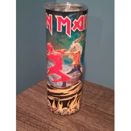 Run to the Hills Iron Maiden Iron maiden Run to the Hills 20 oz skinny tumbler CUSTOM MADE NEW w 2 lids