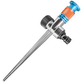 GRÜNTEK Circular Arc Lawn Sprinkler with Adjustable Irrigation Area and Range, Metal Spike