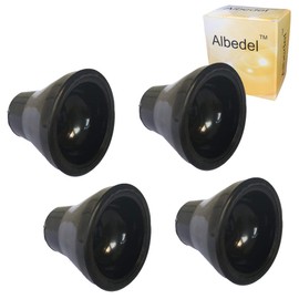Albedel 4 x Tee Golf Ball Retriever Sucker Grabber Suction Cup Pick Up Back Saver Put On Putter Grip