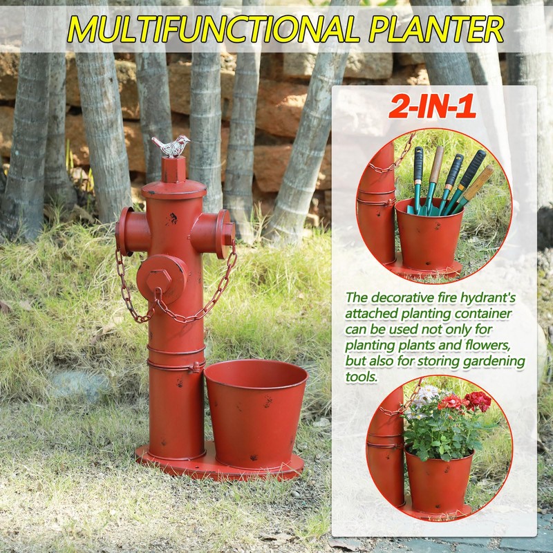 20.9"H Metal Fire Hydrant for Dogs to Pee On with