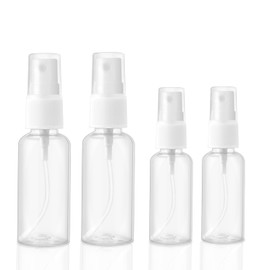 4 Stück 30ml 60ml Sprühflasche zum Befüllen Transparente Kunststoff Feines Nebelparfüm Kleine Sprühflasche Tragbarer Zerstäuber Nachfüllbar Sprühbehälter für Sauber, Hydrat, Hautpflege