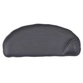 Lucky Star Melamine Plates Sushi Tonkatsu Tempura Dumpling Katsu Plates Platter Dishes Tray, 12-3/8" X 5-1/4", Irregular Shaped, Black (10, 12-3/8" X 5-1/4")