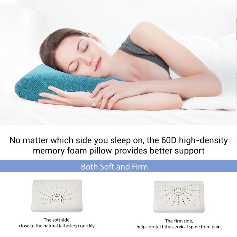 LSFFM Memory Foam Travel Pillow, Camping Pillow for Sleeping with