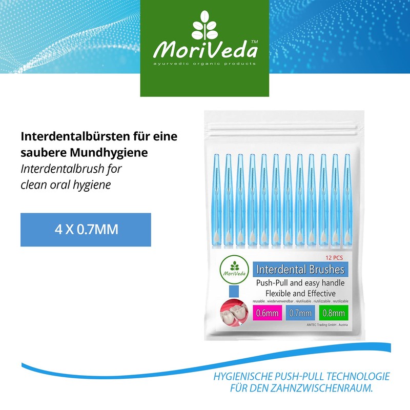 MoriVeda® NP-Vital Interdental Brushes - Set of 12 (0.7 mm)