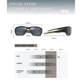 SOL PRO Polarized Riding Sunglasses Foam Padded UV Protection, for Men and Women, Cycling, Golfing, Fishing (Green-Smoke)