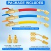 Tigbear R134A R410A R22 R12 AC Charging Hoses, 7" Length