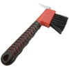 Intrepid International Rubber Handle Hoof Pick with Brush, Red -