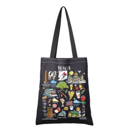 G2TUP Iowa State Souvenirs Gift Iowa Travel Tote Bag Iowa Home Handbag Iowa Tourism Gift Iowa Vacation Gift (Iowa Travel TB B)