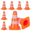 Gatuida 7pcs Mini Traffic Cones, Tiny Simulation Road Parking Signs,