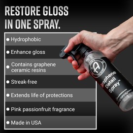 Adam's Polishes Graphene Detail Spray (Gallon) - Extend Protection of Waxes, Sealants, & Coatings | Waterless Detailer Spray For Car Detailing | Clay Bar, Drying Aid, Add Ceramic Graphene Protection