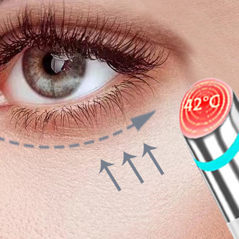 Electric Heated Eye Lip Massage Wand Vibration Wrinkle Removal Skin