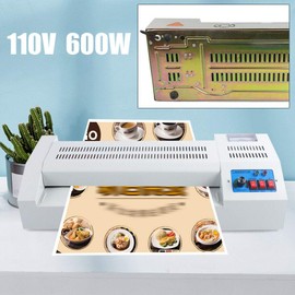 600W 13" Office Machine A3 A4 Hot Cold Film Laminating Laminator Machine Home Commercial