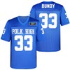 Aimhuo AL Bundy Football Jersey,33 Polk High Shirt Mens Blue