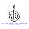 Middle Finger F**k You Funny Decal Sticker 5" x 3.21"