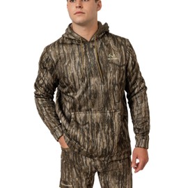 Realtree Men's Camo Midweight Hunting Performance and Sherpa Hoodies Pullover (US, Alpha, Large, Regular, Regular, Legacy Camo | High Pile)