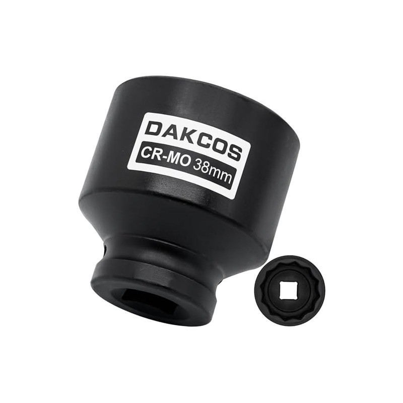 DAKCOS 1/2" Drive 38mm Socket 12 Ponit Impact Wrench Socket