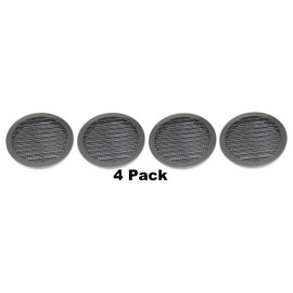 4" Round Plastic Louver Soffit Air Vent Reptile Screen Grille Cover (4, Black)