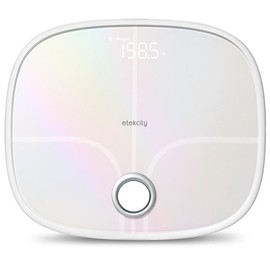 Etekcity Body Scale for Weight, Bathroom Digital Weighing Scale with BMI, Body Fat, Muscle Mass, Accurate Bluetooth Home User Health Equipment:_Rainbow White